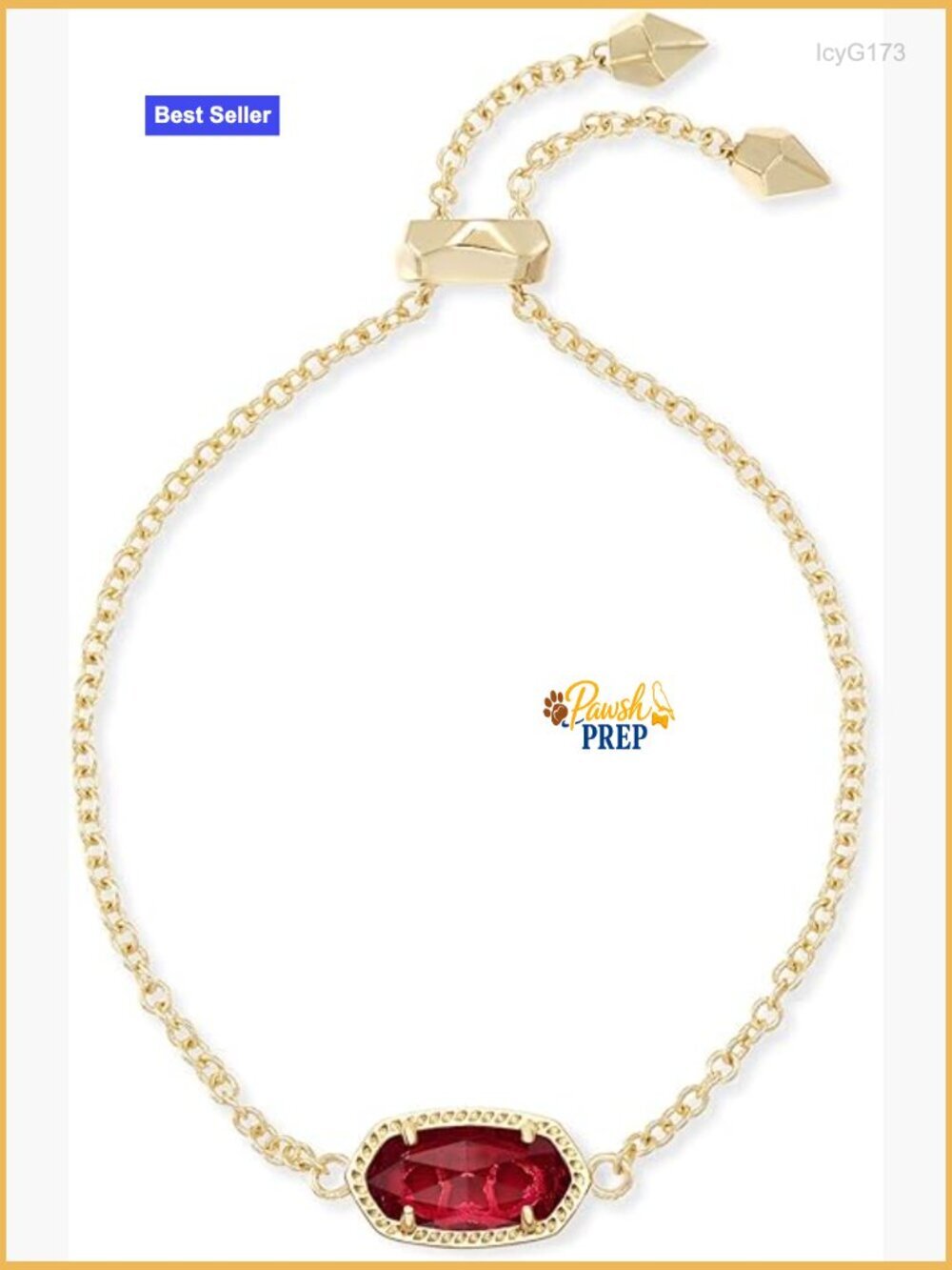 Adjustable Gold-Plated Chain Bracelet with Sliding Clasp, 9" Length